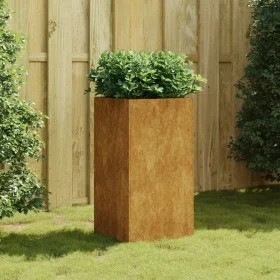 Jardinera de acero corten 40x40x80 cm de vidaXL, Maceteros y jardineras - Ref: Foro24-824524, Precio: 101,71 €, Descuento: %