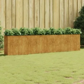 Jardinera acero corten 360x40x80 cm de vidaXL, Maceteros y jardineras - Ref: Foro24-824529, Precio: 447,17 €, Descuento: %