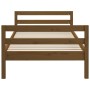 Estructura de cama madera maciza de pino marrón miel 75x190 cm de vidaXL, Camas y somieres - Ref: Foro24-821642, Precio: 115,...