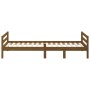 Estructura de cama madera maciza de pino marrón miel 75x190 cm de vidaXL, Camas y somieres - Ref: Foro24-821642, Precio: 115,...