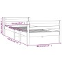 Estructura de cama madera maciza de pino marrón miel 75x190 cm de vidaXL, Camas y somieres - Ref: Foro24-821642, Precio: 115,...