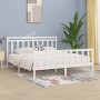 Estructura de cama madera maciza de pino blanco 200x200 cm de vidaXL, Camas y somieres - Ref: Foro24-3107049, Precio: 156,96 ...