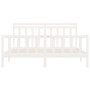 Estructura de cama madera maciza de pino blanco 200x200 cm de vidaXL, Camas y somieres - Ref: Foro24-3107049, Precio: 156,96 ...