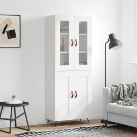 Aparador alto madera contrachapada blanco 69,5x34x180 cm de vidaXL, Aparadores - Ref: Foro24-3198313, Precio: 155,28 €, Descu...