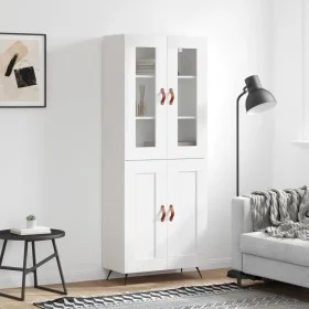 Aparador alto madera contrachapada blanco 69,5x34x180 cm de vidaXL, Aparadores - Ref: Foro24-3198313, Precio: 153,42 €, Descu...
