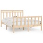 Estructura de cama madera maciza de pino 120x200 cm de vidaXL, Camas y somieres - Ref: Foro24-3107023, Precio: 117,73 €, Desc...
