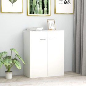 Aparador de madera contrachapada blanco 60x30x75 cm de vidaXL, Aparadores - Ref: Foro24-800729, Precio: 60,12 €, Descuento: %