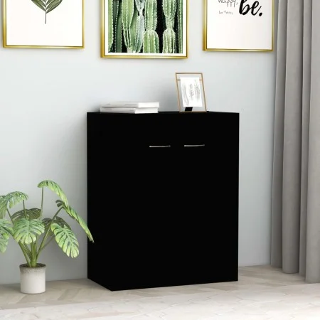 Black plywood sideboard 60x30x75 cm by vidaXL, Sideboards - Ref: Foro24-800730, Price: 52,34 €, Discount: %
