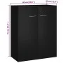 Black plywood sideboard 60x30x75 cm by vidaXL, Sideboards - Ref: Foro24-800730, Price: 52,34 €, Discount: %