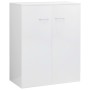Aparador de madera contrachapada blanco brillante 60x30x75 cm de vidaXL, Aparadores - Ref: Foro24-800735, Precio: 73,13 €, De...