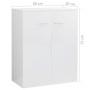 Aparador de madera contrachapada blanco brillante 60x30x75 cm de vidaXL, Aparadores - Ref: Foro24-800735, Precio: 73,13 €, De...