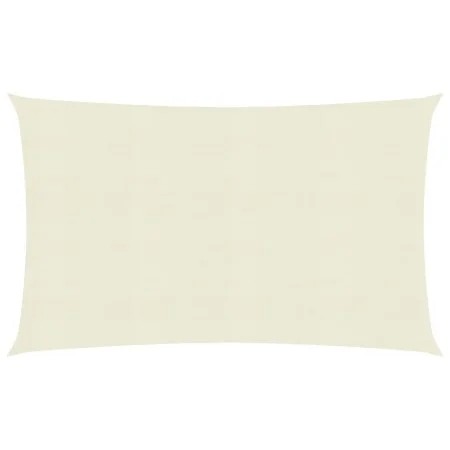 Toldo de vela crema HDPE 160 g/m² 2,5x5 m de vidaXL, Sombrillas - Ref: Foro24-311181, Precio: 36,14 €, Descuento: %