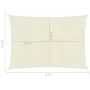 Toldo de vela crema HDPE 160 g/m² 2,5x5 m de vidaXL, Sombrillas - Ref: Foro24-311181, Precio: 36,14 €, Descuento: %