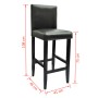 Mesa de bar con 2 sillas de barra negras de vidaXL, muebles para cocinas y comedores - Ref: Foro24-160726, Precio: 290,52 €, ...