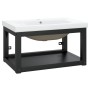 Estructura de baño con lavabo incorporado hierro negro de vidaXL, Tocadores de baño - Ref: Foro24-3101383, Precio: 170,54 €, ...