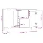 Aparador de madera contrachapada roble marrón 104x35x70 cm de vidaXL, Aparadores - Ref: Foro24-815167, Precio: 113,74 €, Desc...