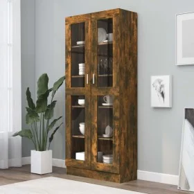 Vitrina madera contrachapada roble ahumado 82,5x30,5x185,5 cm de vidaXL, Librerías y estanterías - Ref: Foro24-815621, Precio...