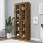Vitrina madera contrachapada roble ahumado 82,5x30,5x185,5 cm de vidaXL, Librerías y estanterías - Ref: Foro24-815621, Precio...