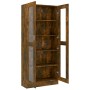 Vitrina madera contrachapada roble ahumado 82,5x30,5x185,5 cm de vidaXL, Librerías y estanterías - Ref: Foro24-815621, Precio...