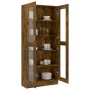 Vitrina madera contrachapada roble ahumado 82,5x30,5x185,5 cm de vidaXL, Librerías y estanterías - Ref: Foro24-815621, Precio...