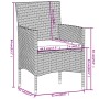 Juego de comedor para jardín 3 piezas ratán sintético gris en Conjuntos de jardín | Comprar online en Foru.es