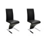 Sillas de comedor 2 unidades cuero sintético negro de vidaXL, Sillas de comedor - Ref: Foro24-240042, Precio: 261,58 €, Descu...