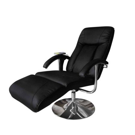 Sillón de masaje de cuero sintético negro de vidaXL, Sillones de masaje eléctricos - Ref: Foro24-240064, Precio: 229,67 €, De...