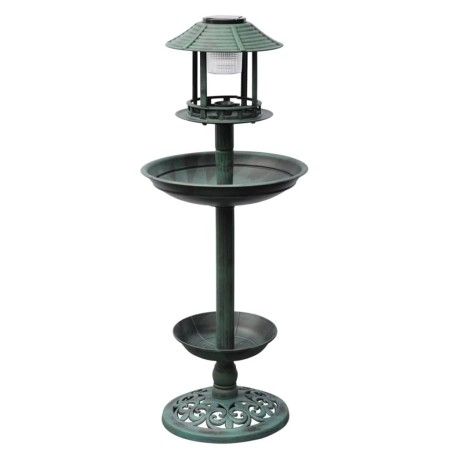 Bañera/comedero para pájaros con luz solar de vidaXL, Pilas para pájaros - Ref: Foro24-40537, Precio: 60,12 €, Descuento: %