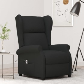 Sillón orejero reclinable eléctrico tela negro en Sillones | Comprar online en Foru.es