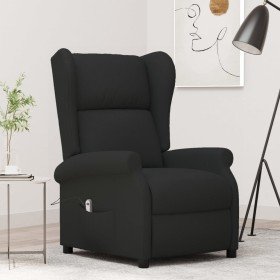 Sillón orejero reclinable eléctrico tela negro en Sillones | Comprar online en Foru.es