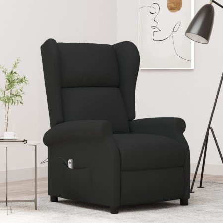 Sillón orejero reclinable eléctrico tela negro en Sillones | Comprar online en Foru.es
