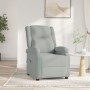 Sillón reclinable eléctrico de terciopelo gris claro en Sillones | Comprar online en Foru.es
