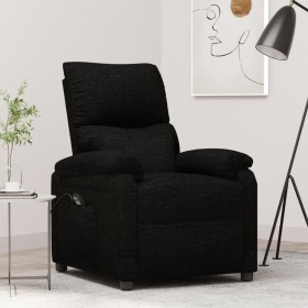 Sillón reclinable eléctrico de tela negro en Sillones | Comprar online en Foru.es