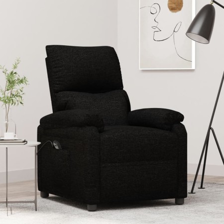 Sillón reclinable eléctrico de tela negro en Sillones | Comprar online en Foru.es