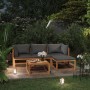 Set muebles de jardín 5 pzas con cojines madera maciza acacia en Conjuntos de jardín | Comprar online en Foru.es