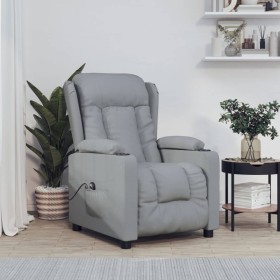 Sillón reclinable eléctrico tela gris claro en Sillones | Comprar online en Foru.es