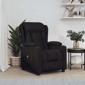Sillón reclinable eléctrico de tela negro en Sillones | Comprar online en Foru.es