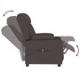 Sillón reclinable eléctrico tela marrón oscuro en Sillones | Comprar online en Foru.es