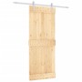 Puerta corredera con herrajes madera maciza de pino 85x210 cm de vidaXL, Puertas - Ref: Foro24-3203010, Precio: 168,47 €, Des...