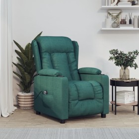 Sillón reclinable eléctrico tela verde oscuro en Sillones | Comprar online en Foru.es