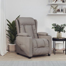 Sillón reclinable eléctrico tela gris taupé en Sillones | Comprar online en Foru.es