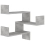 Estante de esquina pared contrachapado gris hormigón 40x40x50cm de vidaXL, Estantes y estanterías - Ref: Foro24-807231, Preci...