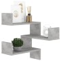 Estante de esquina pared contrachapado gris hormigón 40x40x50cm de vidaXL, Estantes y estanterías - Ref: Foro24-807231, Preci...