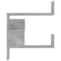 Estante de esquina pared contrachapado gris hormigón 40x40x50cm de vidaXL, Estantes y estanterías - Ref: Foro24-807231, Preci...