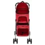 Cochecito doble de perros plegable tela oxford rojo 83x48x97 cm de vidaXL, Cochecitos para mascotas - Ref: Foro24-172206, Pre...