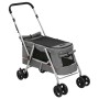 Cochecito para perros plegable tela lino gris 100x49x96 cm de vidaXL, Cochecitos para mascotas - Ref: Foro24-172203, Precio: ...
