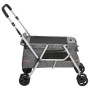 Cochecito para perros plegable tela lino gris 100x49x96 cm de vidaXL, Cochecitos para mascotas - Ref: Foro24-172203, Precio: ...