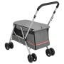 Cochecito para perros plegable tela lino gris 100x49x96 cm de vidaXL, Cochecitos para mascotas - Ref: Foro24-172203, Precio: ...
