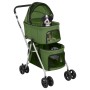 Cochecito doble de perros plegable tela oxford verde 83x48x97cm de vidaXL, Cochecitos para mascotas - Ref: Foro24-172207, Pre...