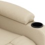 Sillón reclinable eléctrico de tela crema en Sillones | Comprar online en Foru.es